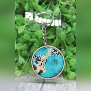 Elegant Turquoise and Black Key Holder